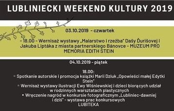 Lubliniecki Weekend Kultury 2019 - PROGRAM