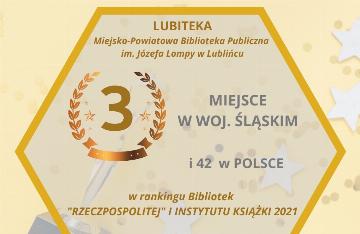 Ranking Bibliotek 2021 – Lubiteka na 3. miejscu w woj. śląskim