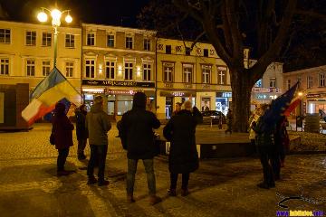 Lubliniec solidarny z Ukrainą – na rynku odbył się wiec