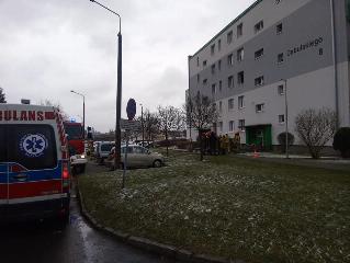 Pożar przy ul. Cebulskiego w Lublińcu