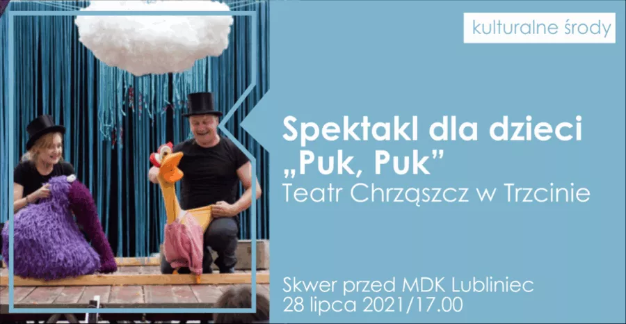 Bezpłatny spektakl dla dzieci: Teatr Chrząszcz w Trzcinie