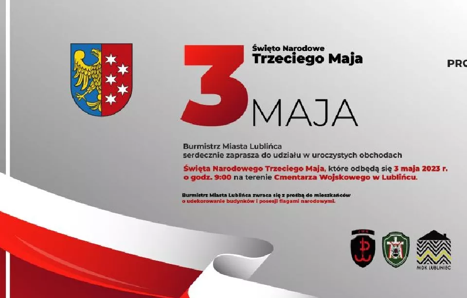 Program obchodów Święta Narodowego 3 Maja w Lublińcu